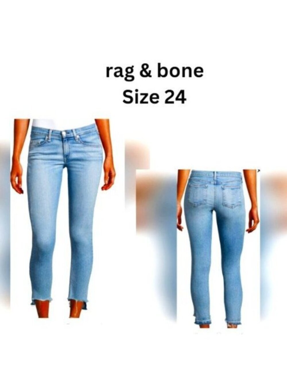 Rag & Bone Modele Skinny Size 24 color Wiley Light Blue Size 24